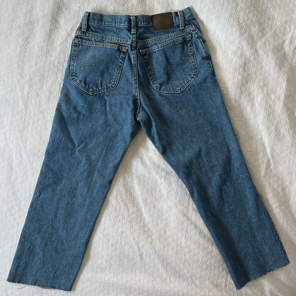 LEE Vintage High-Rise 5-Pocket Cropped Denim Jeans Size 32 - Picture 3 of 7